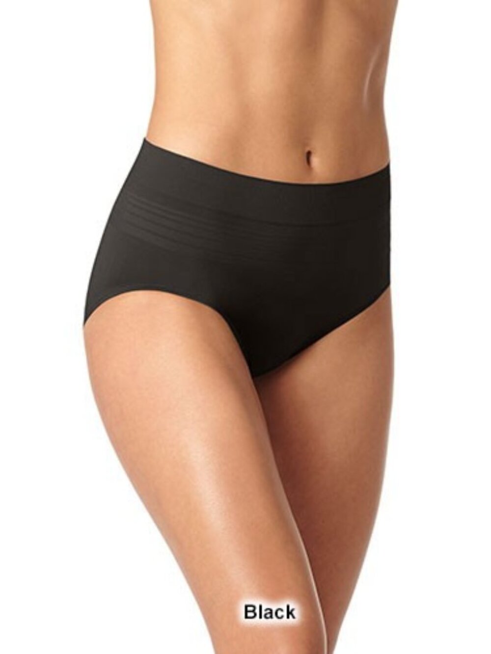 #2269 Warner's RS1501P No Pinching. No Problems. Seamless Brief Panty (Black